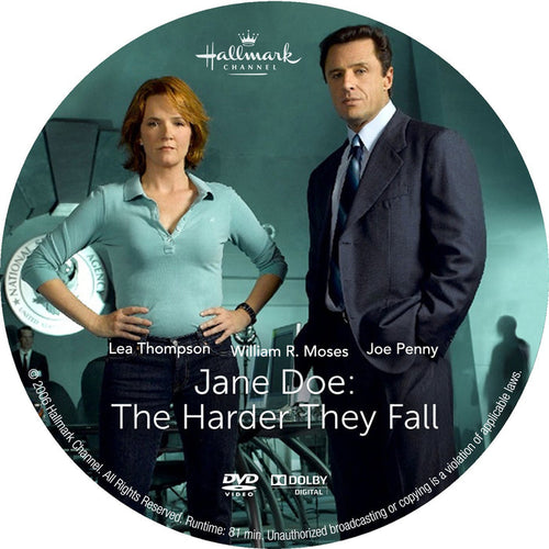(24) Jane Doe 6: The Harder They Fall DVD Hallmark Movie 2006
