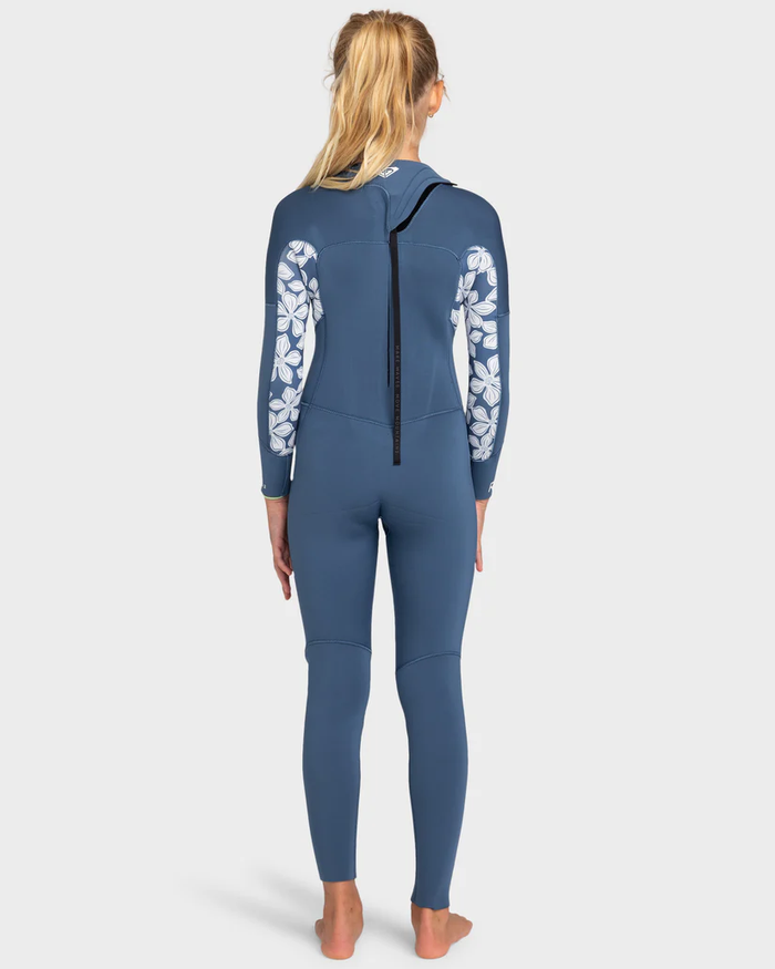 3/2 Swell Girls Back Zip Fullsuit - Wild Wind Drifter Floral - Roxy