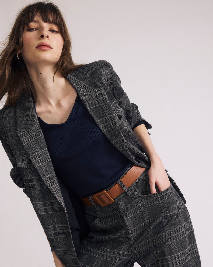4 Pocket Ponte Blazer - British Plaid | Plus Size & Straight Size Women's Fashion | Universal Standard