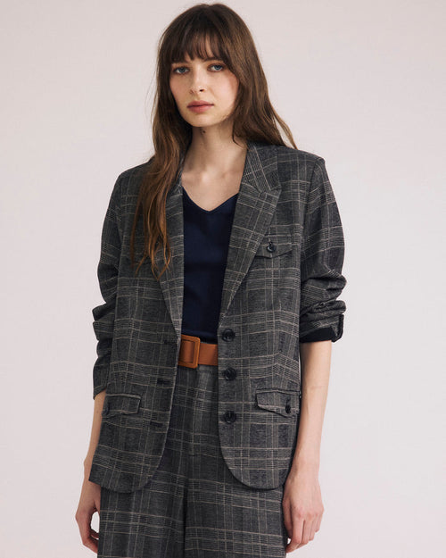 4 Pocket Ponte Blazer - British Plaid | Plus Size & Straight Size Women's Fashion | Universal Standard