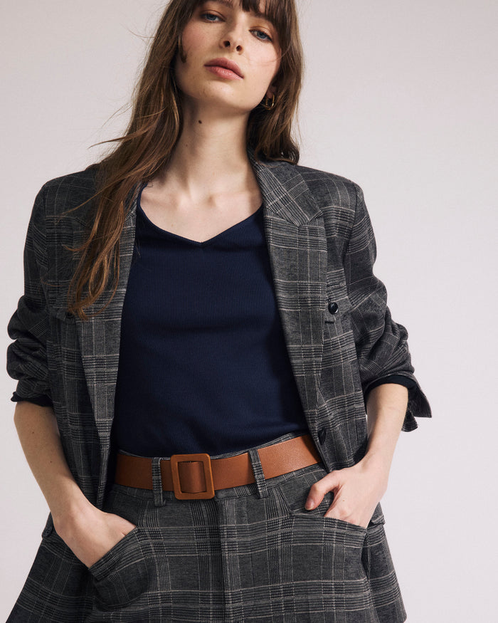 4 Pocket Ponte Blazer - British Plaid | Plus Size & Straight Size Women's Fashion | Universal Standard