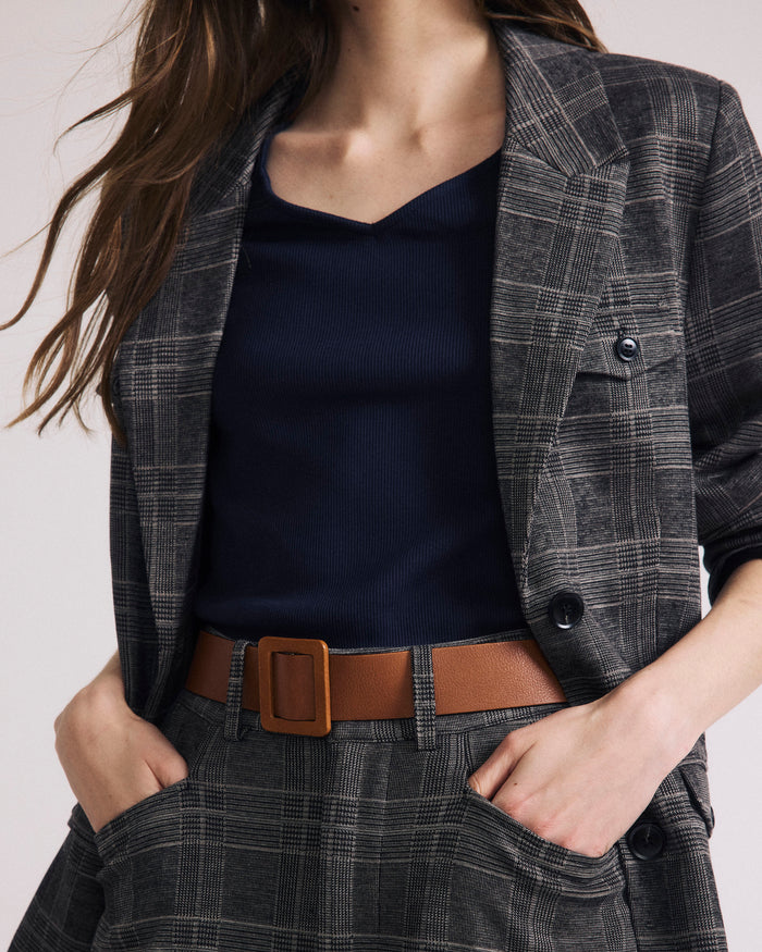 4 Pocket Ponte Blazer - British Plaid | Plus Size & Straight Size Women's Fashion | Universal Standard