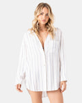 After Surf Stripe Cover Up Shirt Dress - Roxy