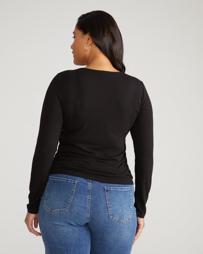 Agatha Liquid Jersey Top - Black | Plus Size & Straight Size Women's Fashion | Universal Standard