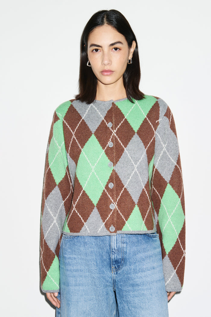 Aggie Argyle Cardigan