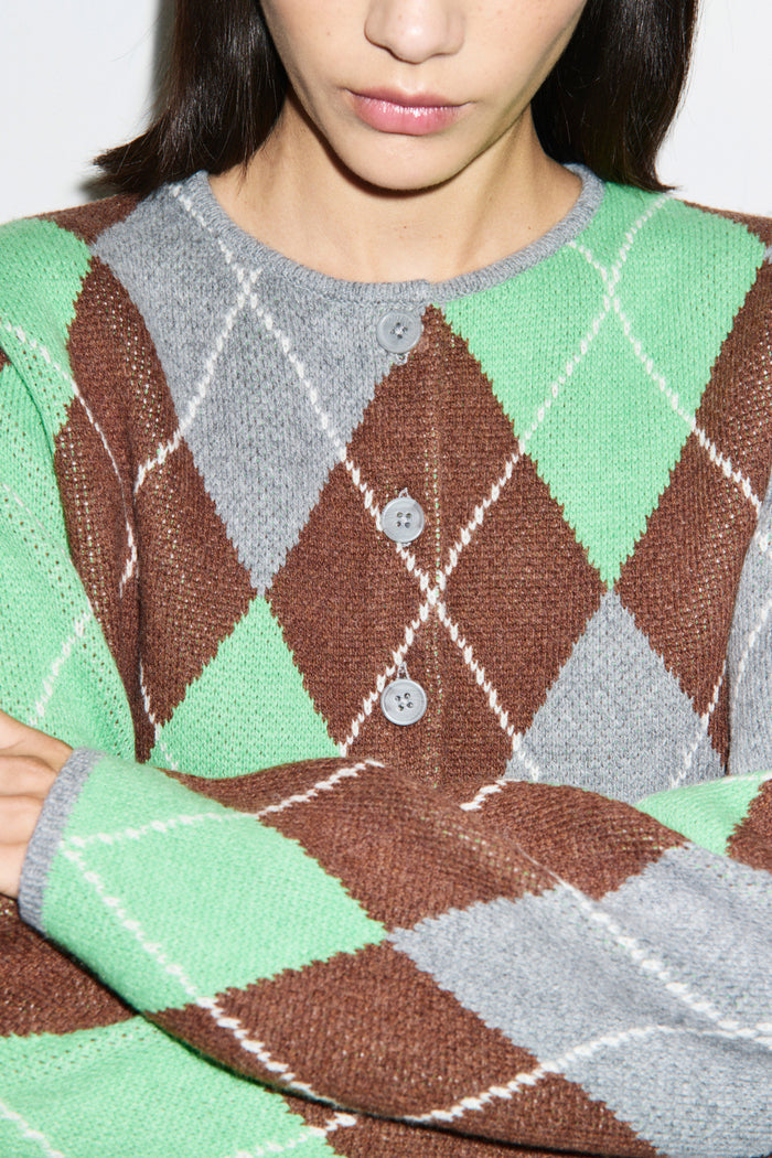 Aggie Argyle Cardigan