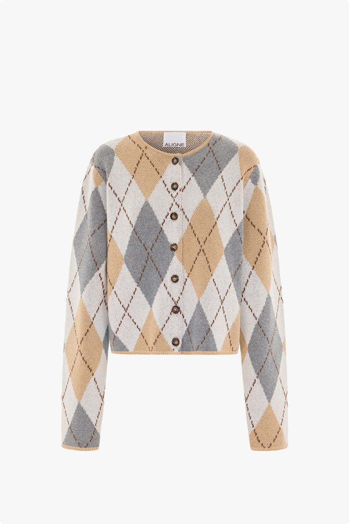Aggie Argyle Cardigan