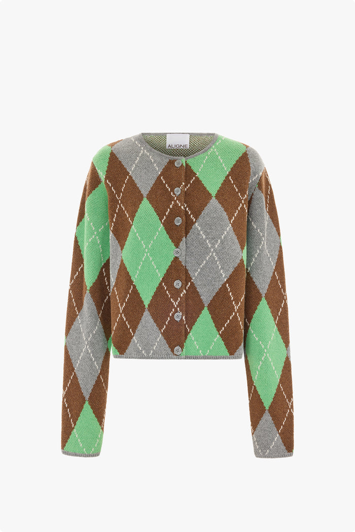 Aggie Argyle Cardigan