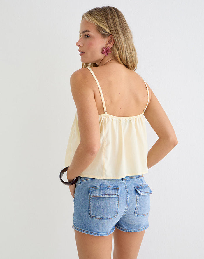 Image of Aliha Cami Top in Poplin Buttermilk