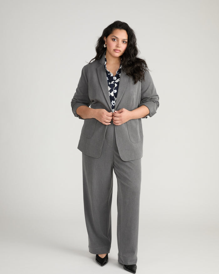 All Day Classic Blazer - Gray Heather | Plus Size & Straight Size Women's Fashion | Universal Standard