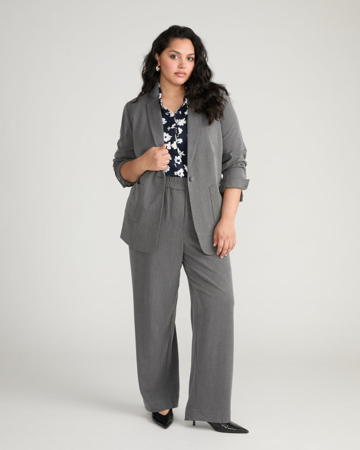 All Day Classic Blazer - Gray Heather | Plus Size & Straight Size Women's Fashion | Universal Standard