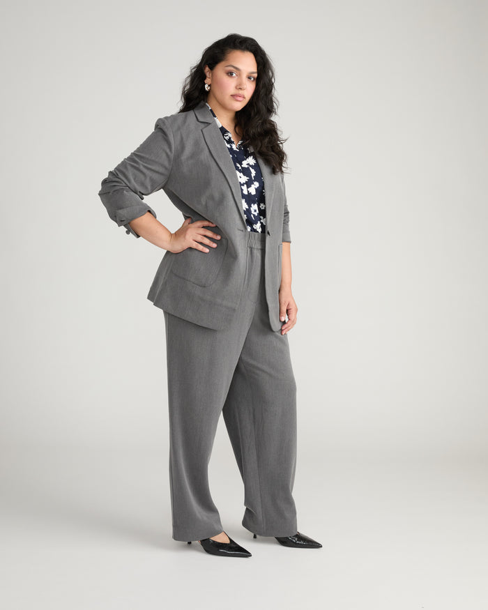All Day Classic Blazer - Gray Heather | Plus Size & Straight Size Women's Fashion | Universal Standard