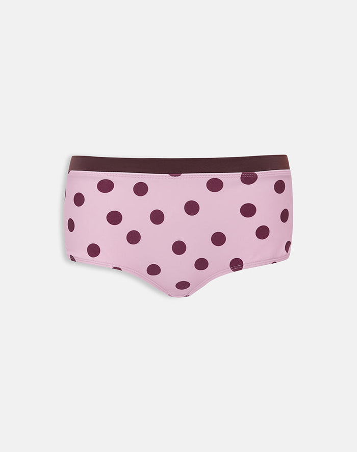 Image of Amy Swim Short in Pink with Irregular Polka