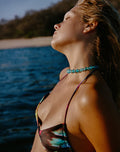 Image of Aqua Blue Faceted Necklace
