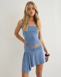 Image of Arah Mini Skirt in Cupro Dusty Blue
