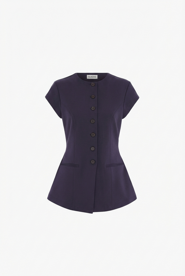 Ariel Fitted Ponte Top