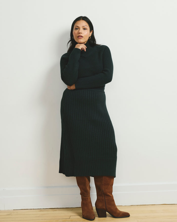 Arly Wrap Neck Sweater - Green Gemstone | Plus Size & Straight Size Women's Fashion | Universal Standard