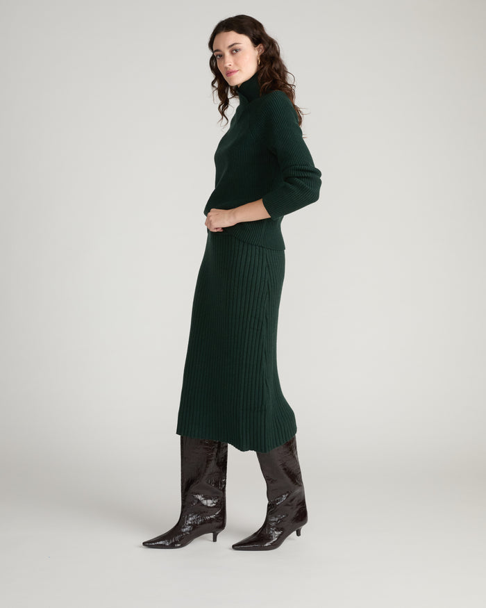 Arly Wrap Neck Sweater - Green Gemstone | Plus Size & Straight Size Women's Fashion | Universal Standard