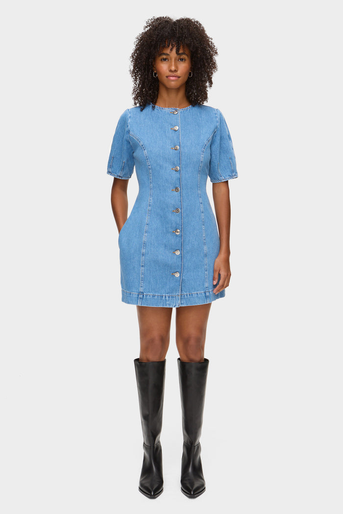 Aurelia Waisted Denim Dress