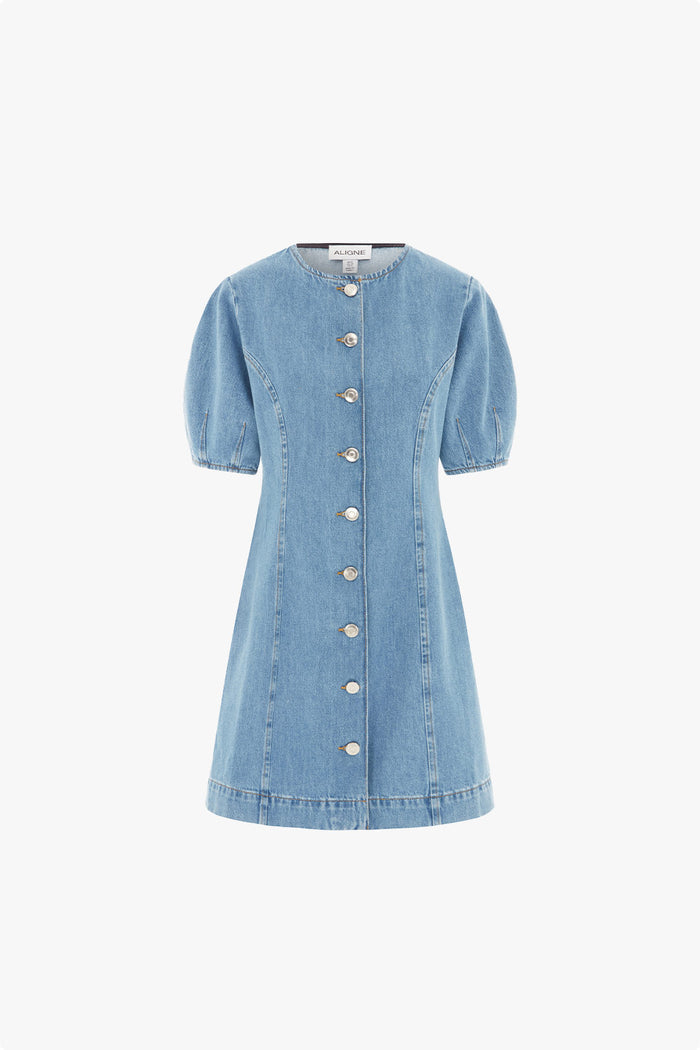 Aurelia Waisted Denim Dress