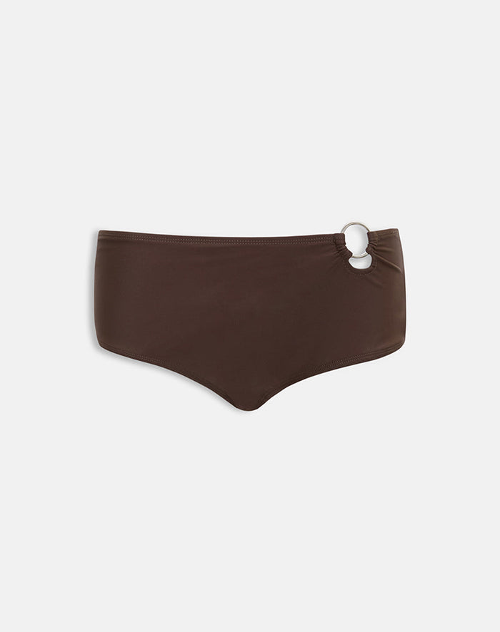 Image of Avi Swim Short in Brown with O Ring