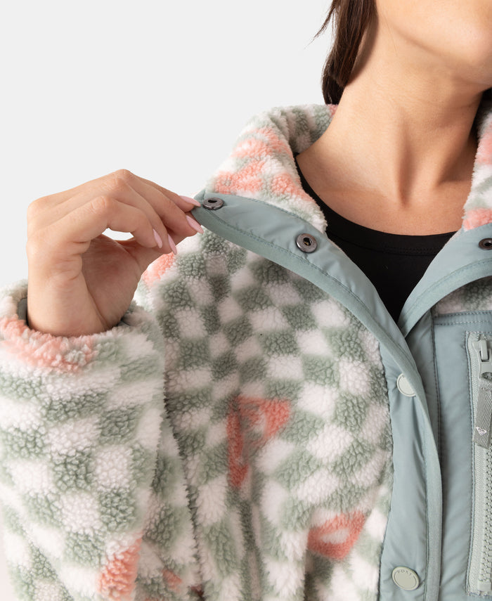 Axel Bonded Sherpa Jacket - Cross Your Heart - Roxy