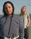 Baja Breton Stripe Hoodie - Navy/White Stripe | Plus Size & Straight Size Women's Fashion | Universal Standard