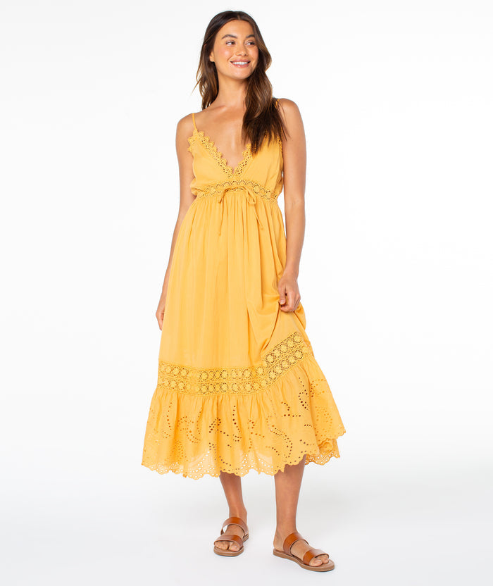 Beach Break Dress - Buckthorn Brown Solid - Roxy