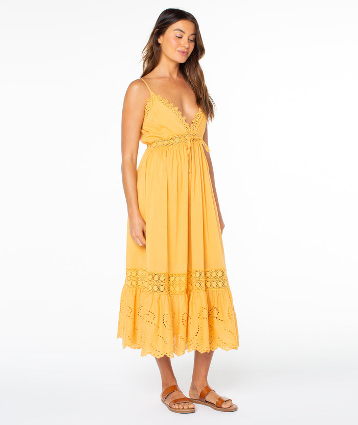 Beach Break Dress - Buckthorn Brown Solid - Roxy