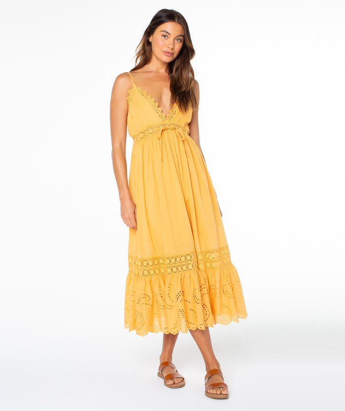 Beach Break Dress - Buckthorn Brown Solid - Roxy