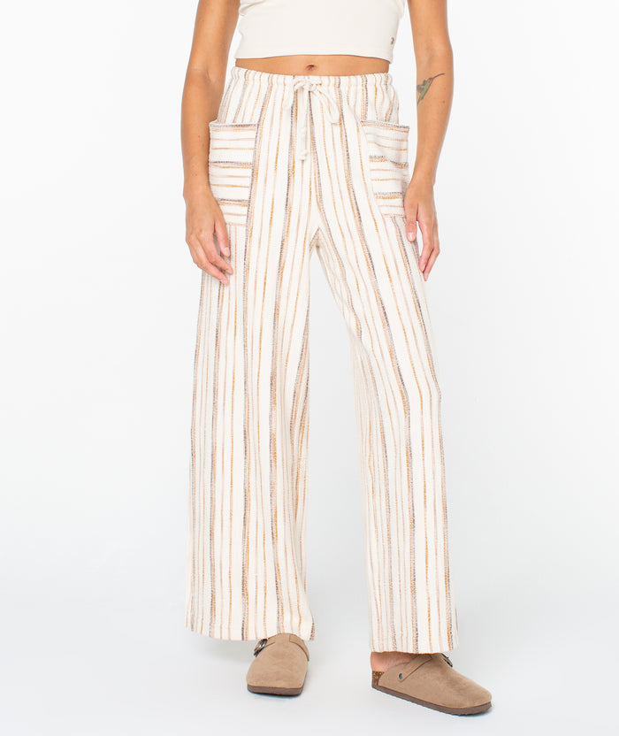 Beach Breeze Pant - Buckthorn Brown Sea Crest Stripe - Roxy