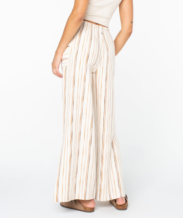Beach Breeze Pant - Buckthorn Brown Sea Crest Stripe - Roxy