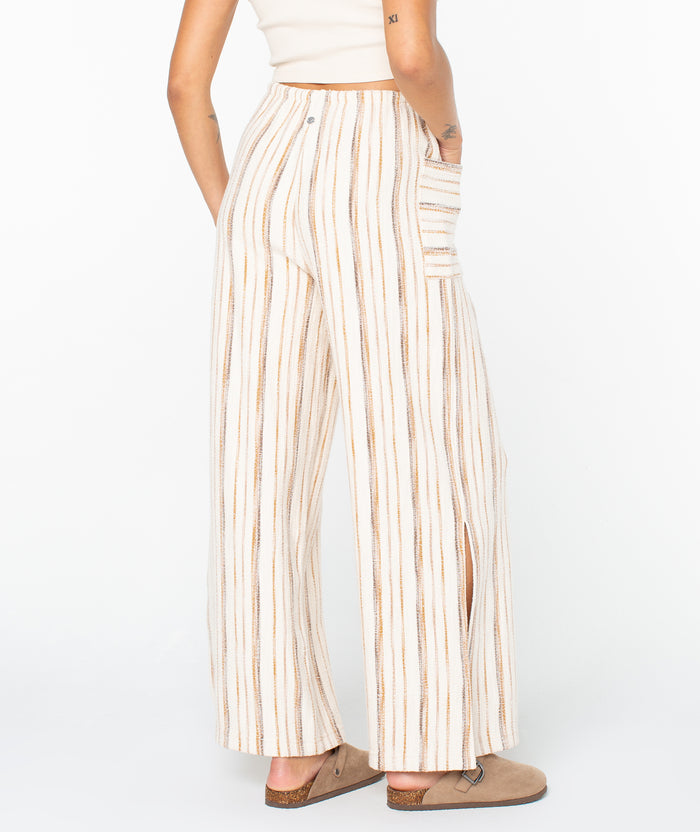 Beach Breeze Pant - Buckthorn Brown Sea Crest Stripe - Roxy
