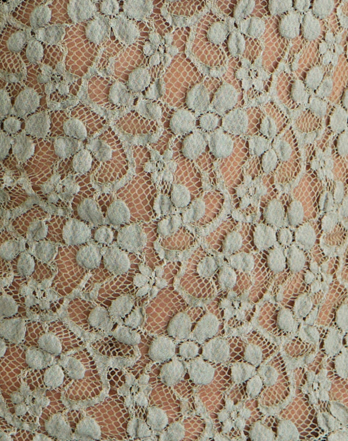 Beerus Long Sleeve Mock Neck Top in Lace Sage Green