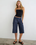 Image of Bensen Capri Trouser in Chambray Denim Blue