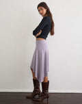 Image of Bilur Waterfall Midi Skirt in Grey Lavender