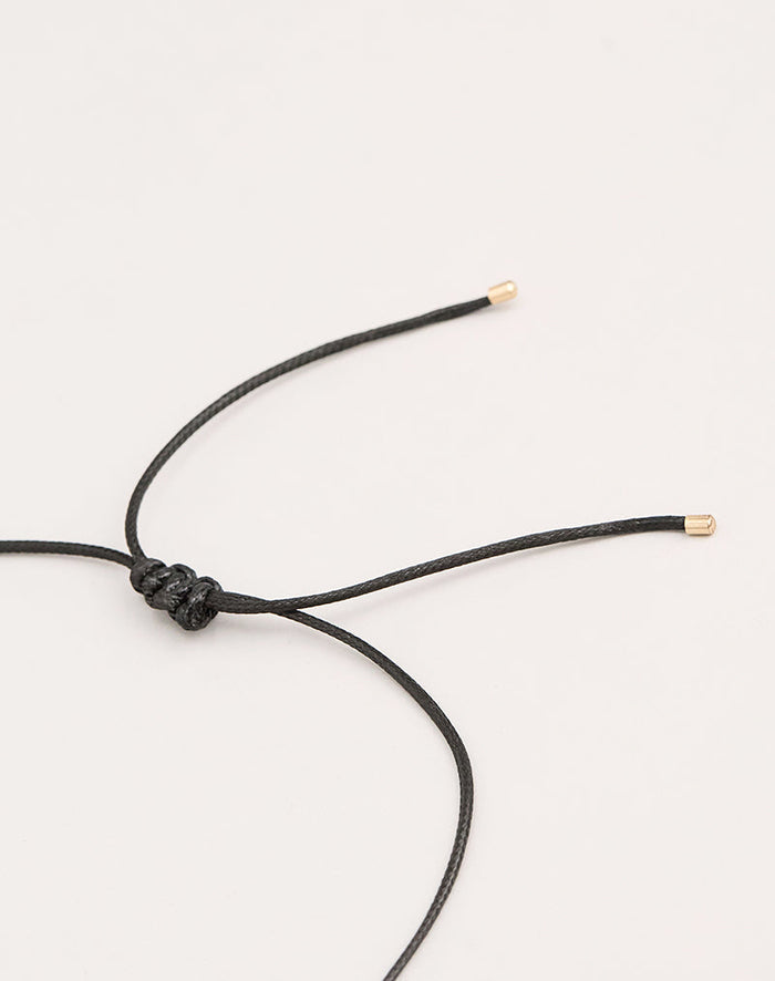 Image of Black Cord Necklace with Oval Pendant