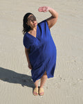 Cabana Linen Blend Kaftan - Ultramarine | Plus Size & Straight Size Women's Fashion | Universal Standard