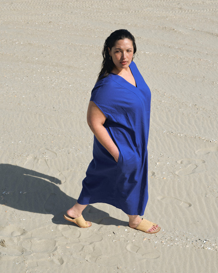 Cabana Linen Blend Kaftan - Ultramarine | Plus Size & Straight Size Women's Fashion | Universal Standard