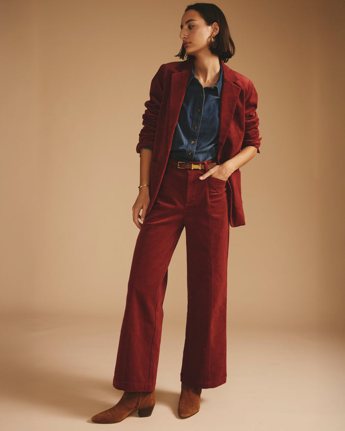 Camila Wide Leg Corduroy Pants - Autumnal Red | Plus Size & Straight Size Women's Fashion | Universal Standard