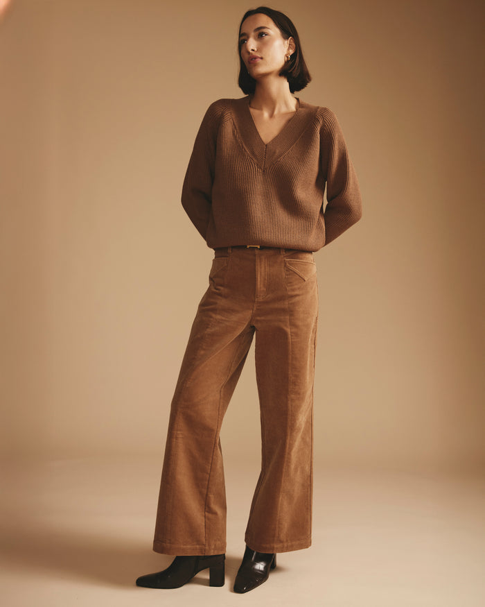 Camila Wide Leg Corduroy Pants - Classic Camel | Plus Size & Straight Size Women's Fashion | Universal Standard
