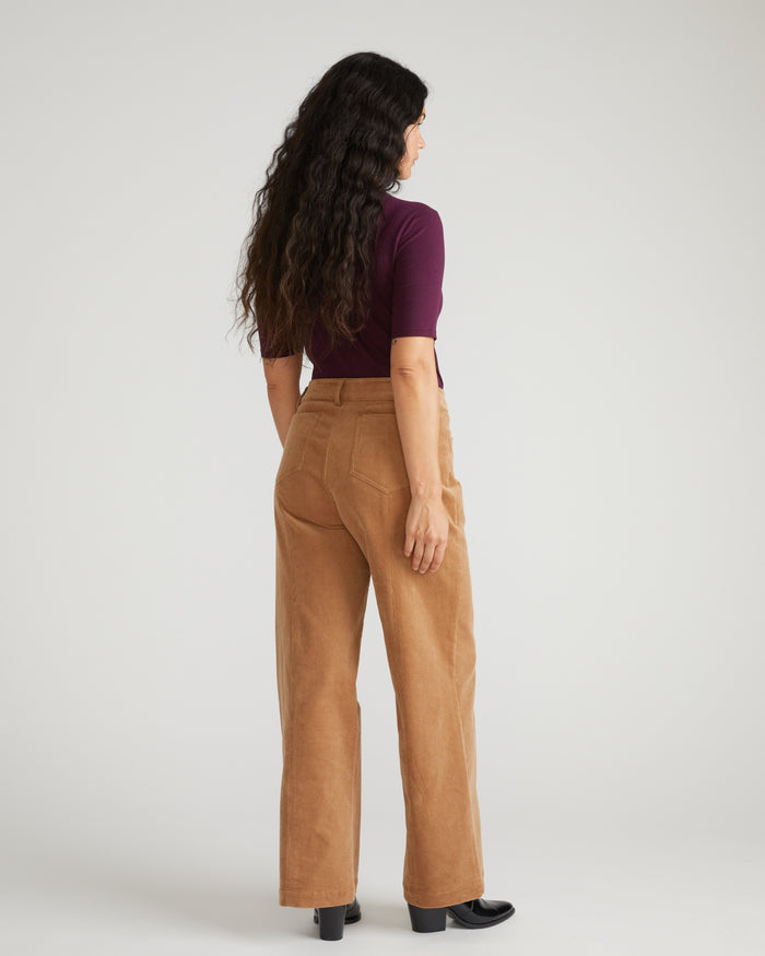 Camila Wide Leg Corduroy Pants - Classic Camel | Plus Size & Straight Size Women's Fashion | Universal Standard