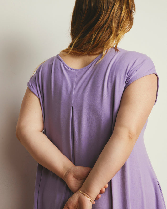 Capri Divine Jersey Flared Dress - Spring Iris | Plus Size & Straight Size Women's Fashion | Universal Standard