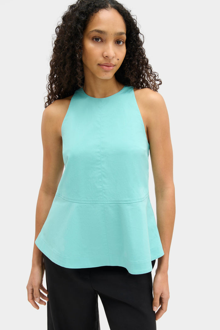 Carlos Poplin Peplum Top