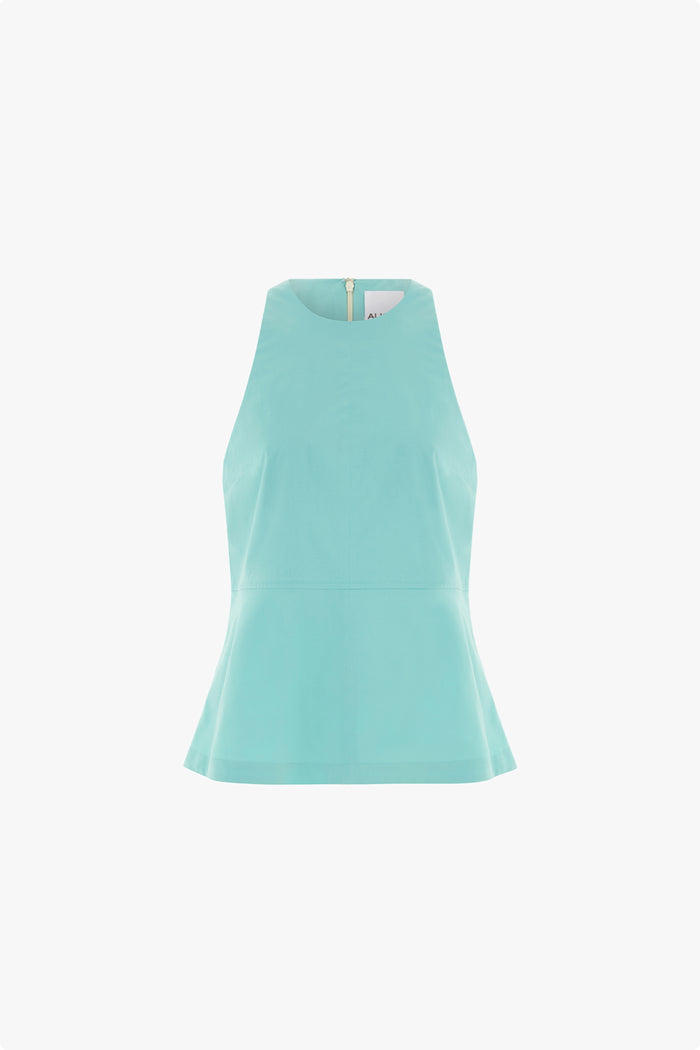Carlos Poplin Peplum Top