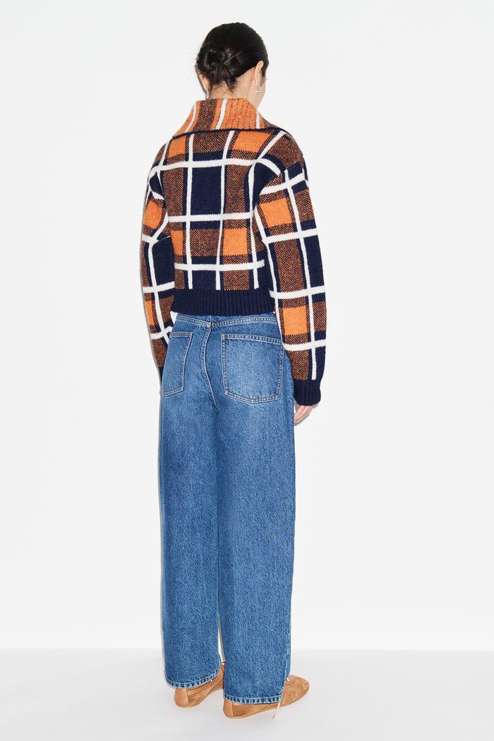 Carmen Check Knit Cardigan