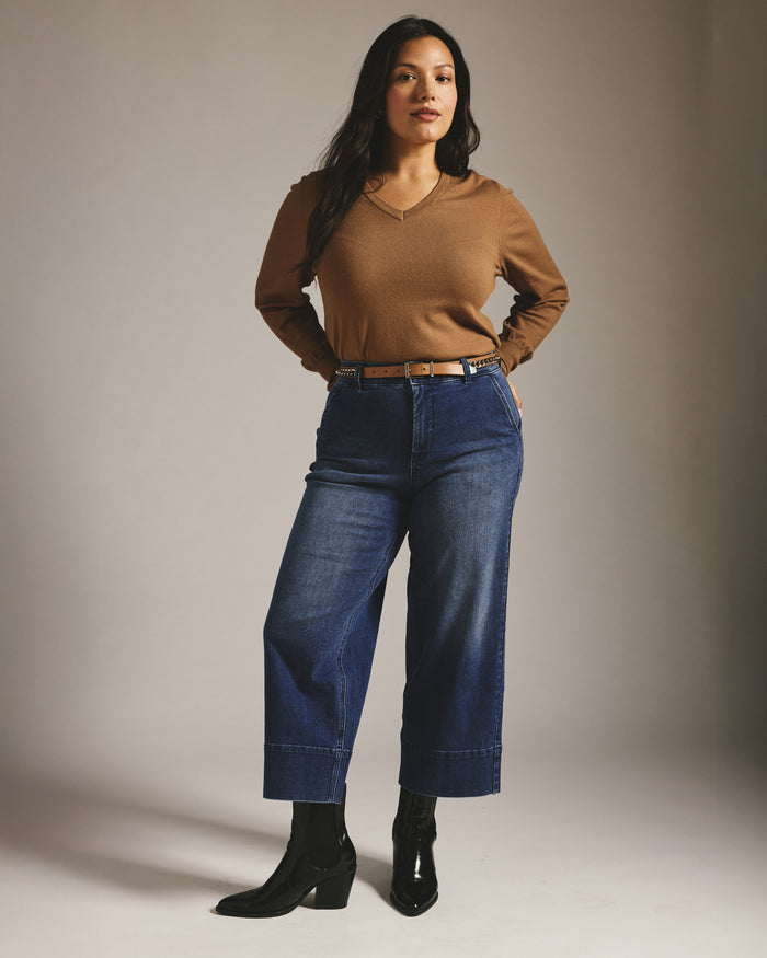 Carol High Rise Cropped Jeans - True Blue | Plus Size & Straight Size Women's Fashion | Universal Standard
