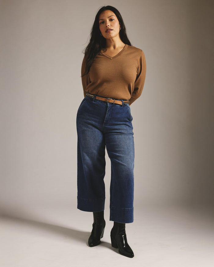 Carol High Rise Cropped Jeans - True Blue | Plus Size & Straight Size Women's Fashion | Universal Standard