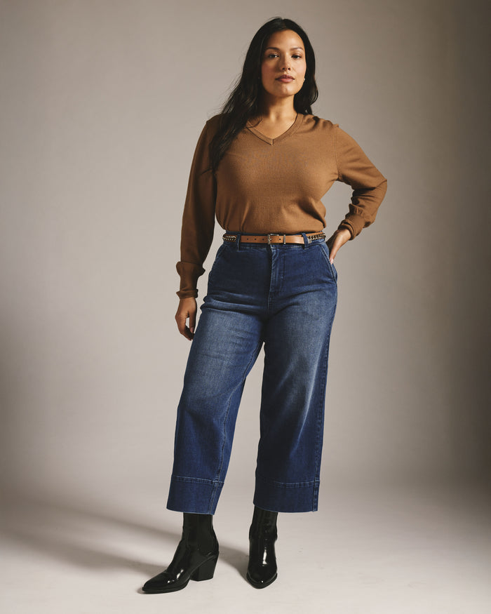 Carol High Rise Cropped Jeans - True Blue | Plus Size & Straight Size Women's Fashion | Universal Standard