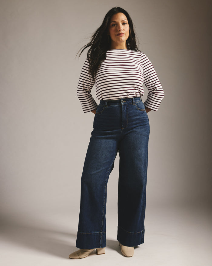 Carrie High Rise Wide Leg Jeans - Naval Blue Wash | Plus Size & Straight Size Women's Fashion | Universal Standard